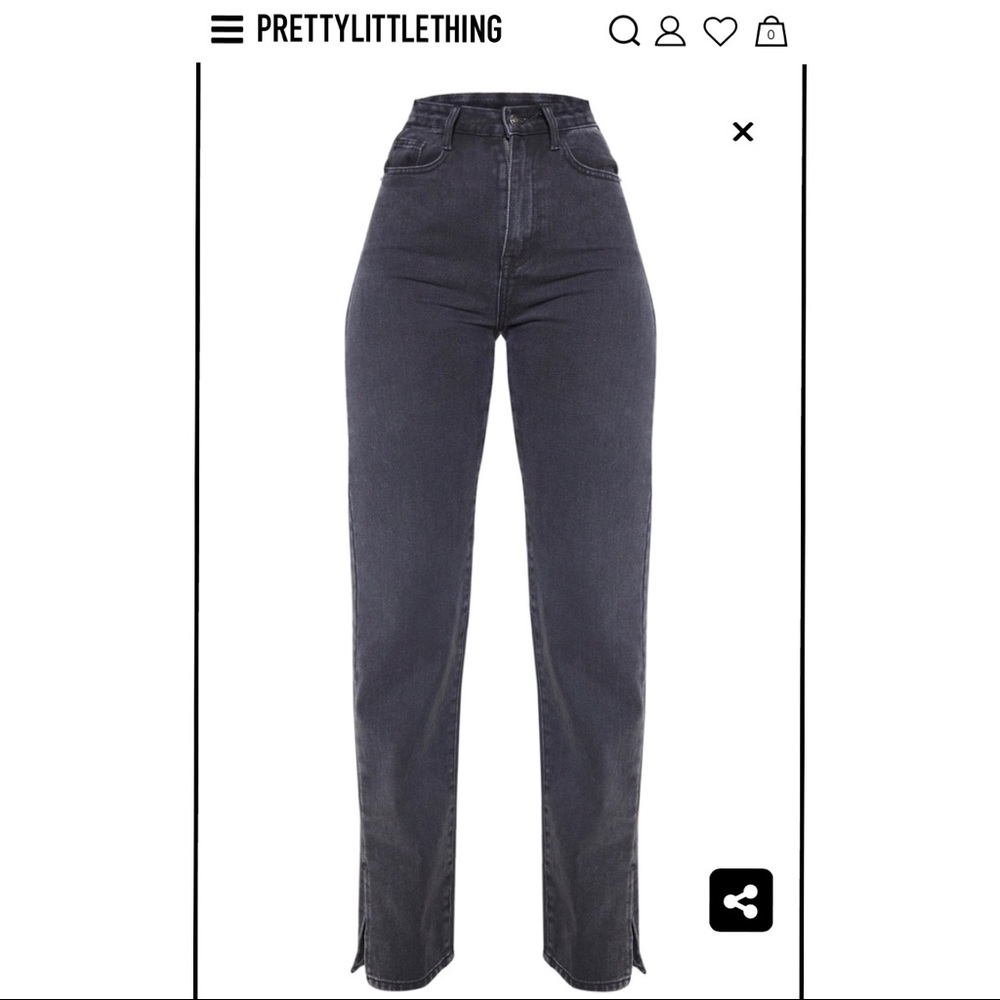 Tall High waisted side split hem jeans